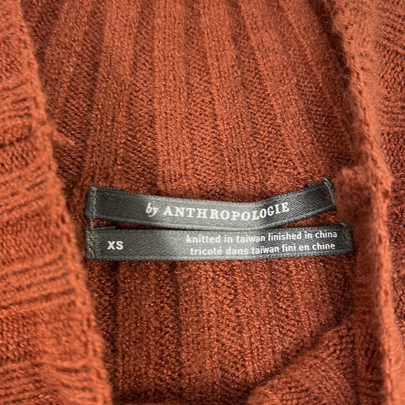 Anthropologie Welford Tunic‎ Sweater Cedar Brown size XS - Picture 4 of 7